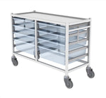 Shuttleworth Low Wide Double Medical Storage Trolley