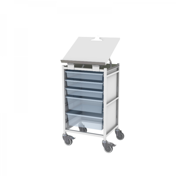 Shuttleworth Medical Chart Trolley with Removable Trays