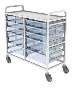 Shuttleworth Wide Double Medical Storage Trolley