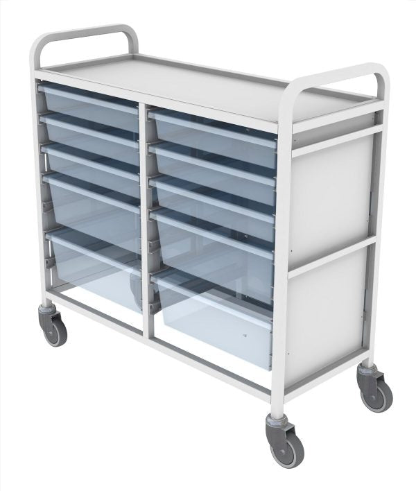 Shuttleworth Wide Double Medical Storage Trolley