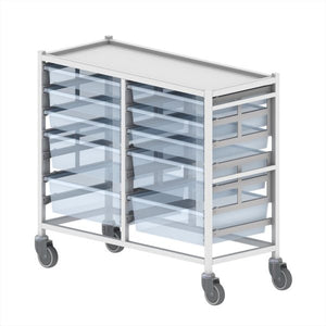 Shuttleworth Wide Double Medical Storage Trolley