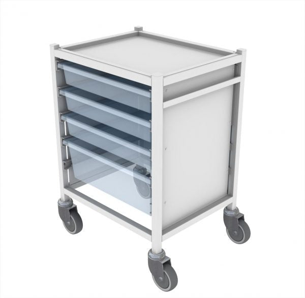 Shuttleworth Wide Low Single Medical Storage Trolley