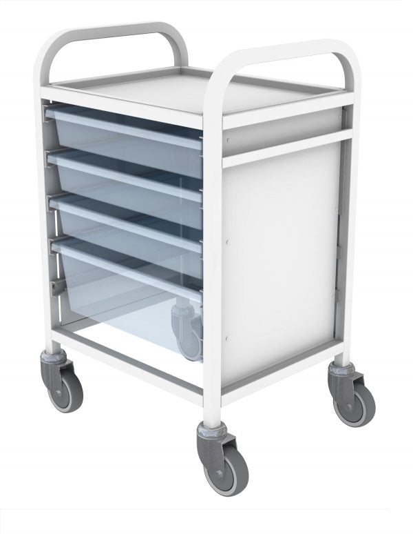 Shuttleworth Wide Low Single Medical Storage Trolley