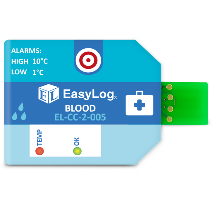 Single Use Blood Transportation Temperature & Humidity Data Logger - Pack of 10