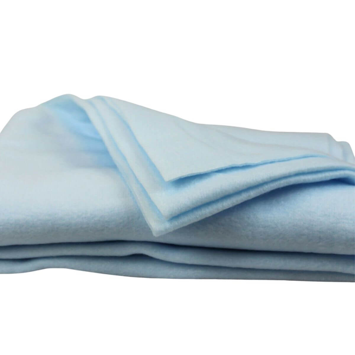 Single Use Polyester Fleece Blanket - Pale Blue