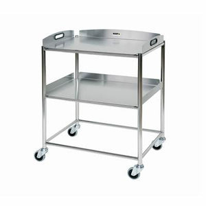 Stainless Steel Surgical Trolley 66x52x86cm (2 x S. Steel Trays)