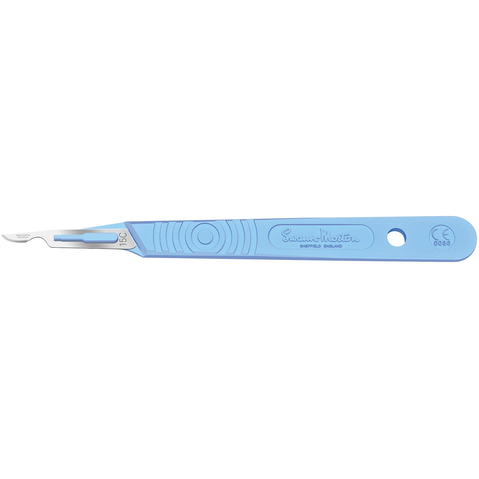 Sterile Disposable Scalpel No.15c Blade with Polystyrene Handle x 10