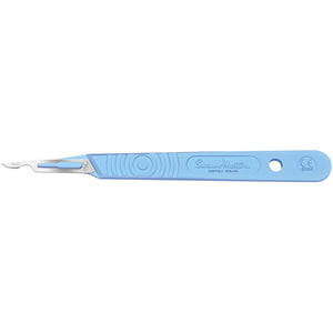 Sterile Disposable Scalpel No.15c Blade with Polystyrene Handle x 10