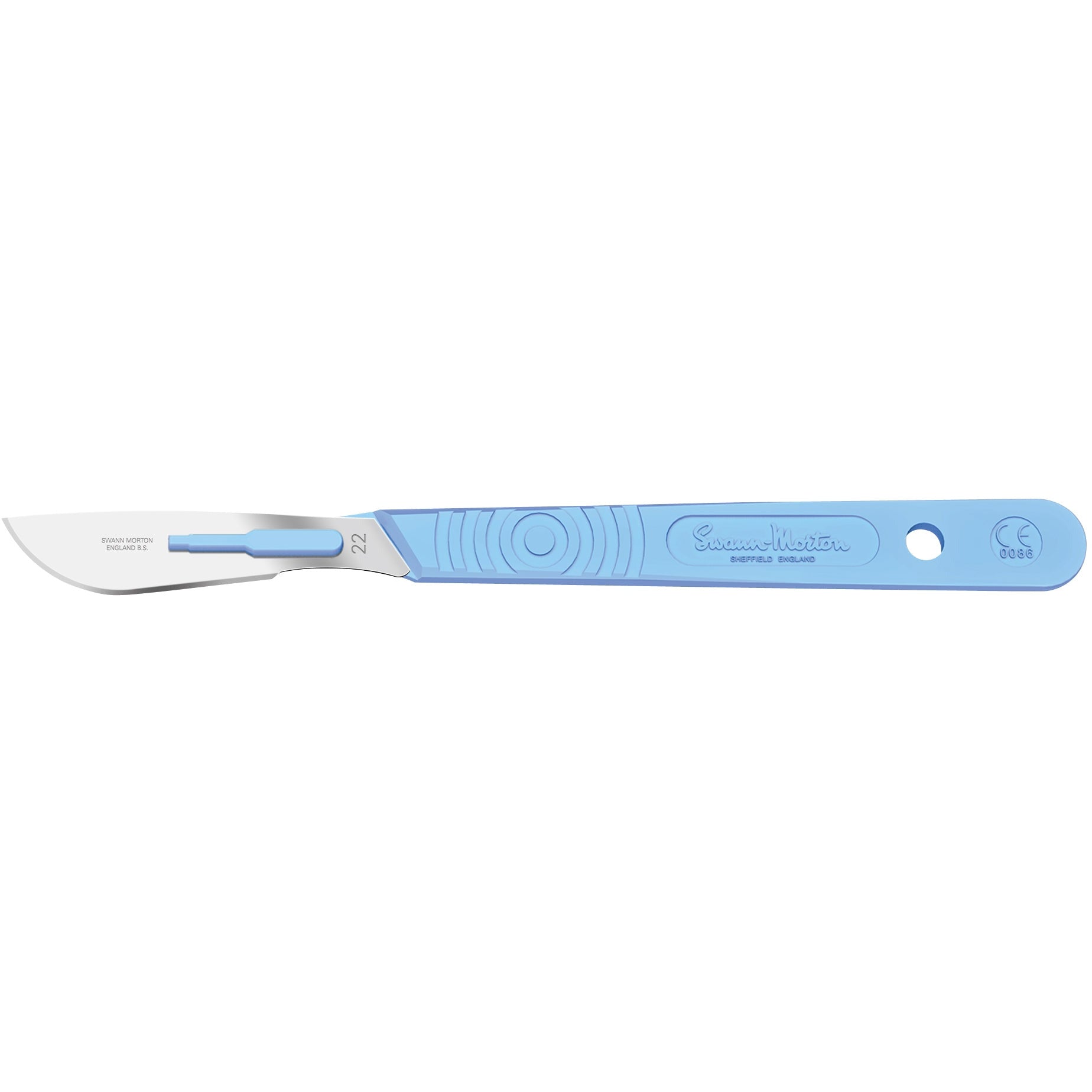 Sterile Disposable Scalpel No.22 Blade with Polystyrene Handle x 10