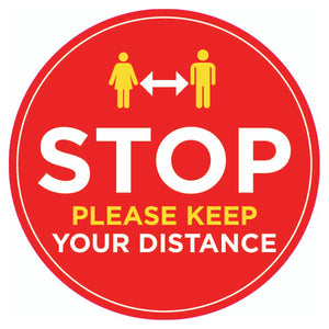 Stop! Please keep your distance – 400mm - Single