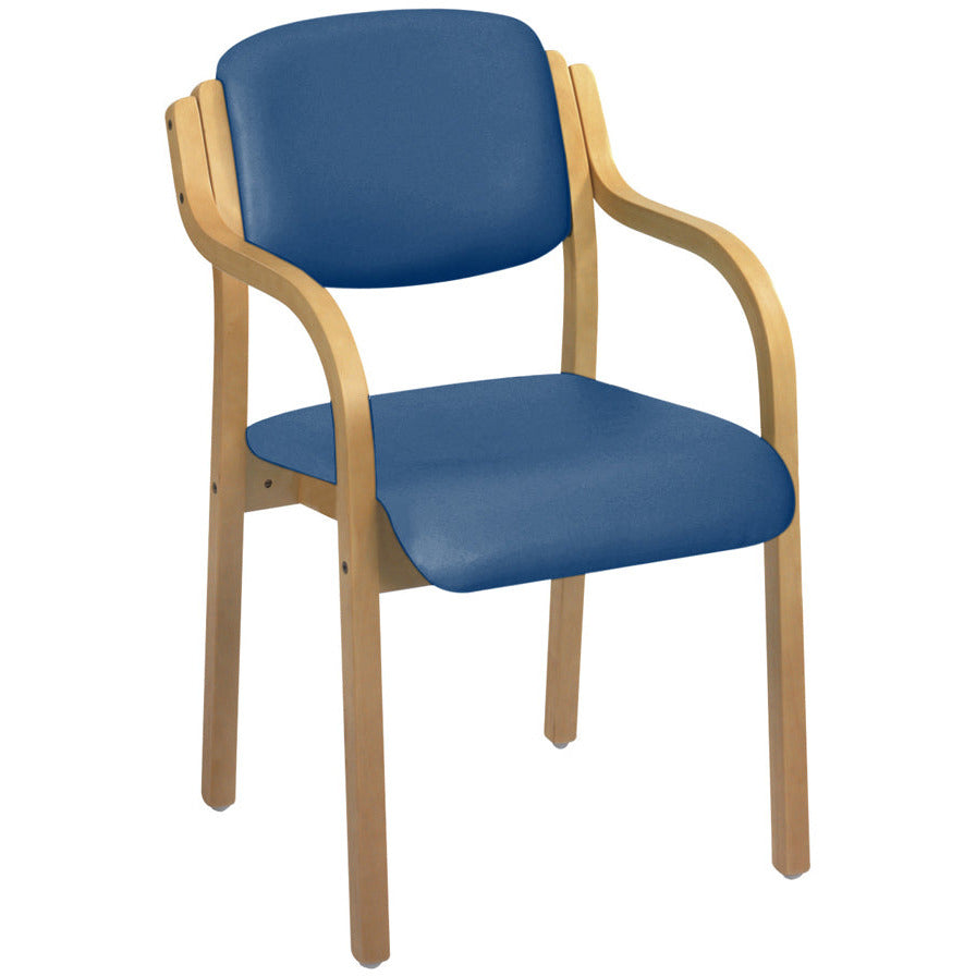 Sunflower Aurora Deluxe Visitor Chair With Arms - Anti-Bacterial Vinyl Upholstery