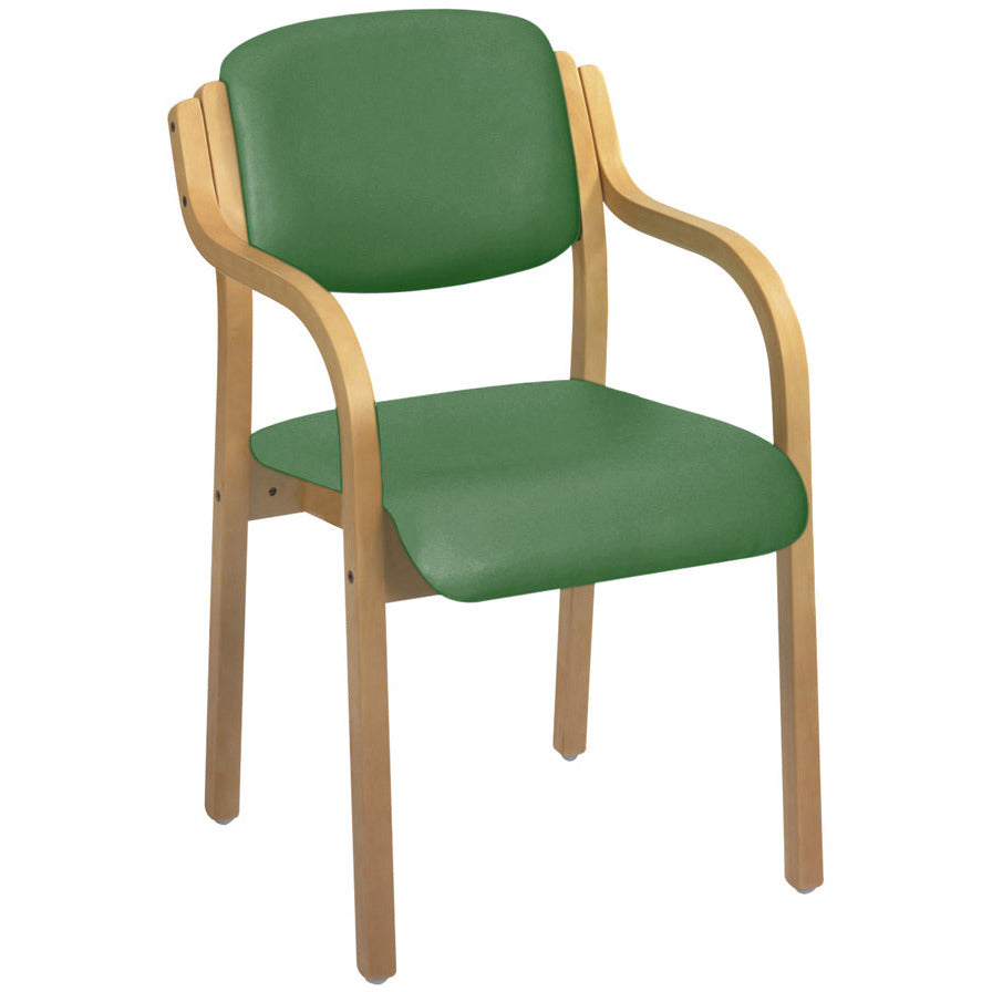 Sunflower Aurora Deluxe Visitor Chair With Arms - Anti-Bacterial Vinyl Upholstery