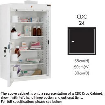 Sunflower CDC24 Cabinet with 2 shelves/2 trays/1 door with light