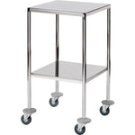 Sunflower Dressing Trolley 450 x 450 x 840mm with 2 Fully Welded Fixed Shelves