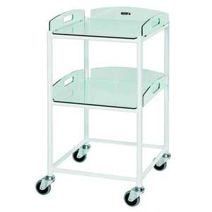 Sunflower Dressing Trolley 46cm Wide 2 x Glass Effect Trays