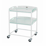 Sunflower Dressing Trolley 66cm Wide 2 x Glass Effect Trays