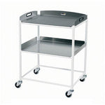 Sunflower Dressing Trolley 66cm Wide 2 x Stainless Steel Trays