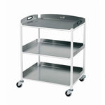 Sunflower Dressing Trolley 66cm Wide 3 x Stainless Steel Trays