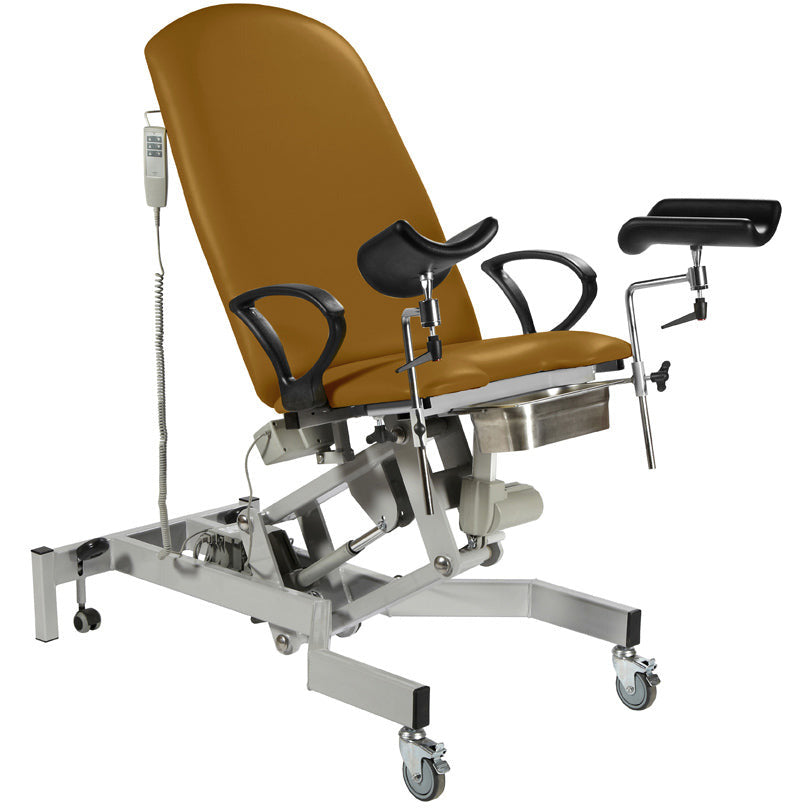 Sunflower Fusion Gynae 3 Couch with Leg Stirrups - 2 Section Electric