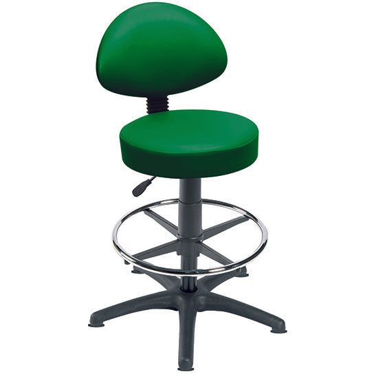 Sunflower High Level Gas-Lift Stool with Back Rest, Foot Ring & Glides