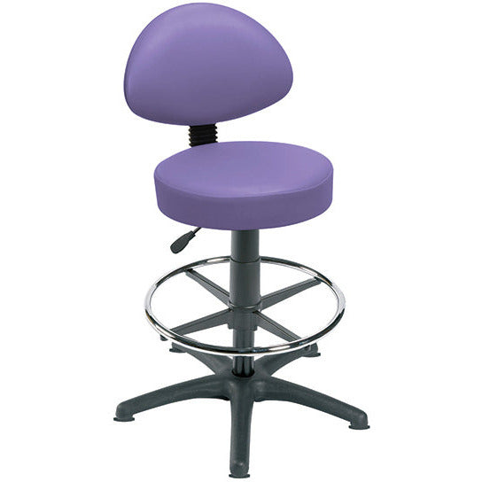 Sunflower High Level Gas-Lift Stool with Back Rest, Foot Ring & Glides