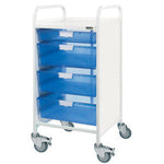 Sunflower Vista 55 Trolley - 1 Single, 3 Double Trays - Blue