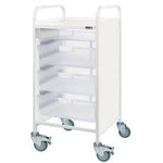 Sunflower Vista 55 Trolley - 1 Single, 3 Double Trays - Clear