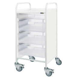 Sunflower Vista 55 Trolley - 1 Single, 3 Double Trays - Clear