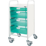 Sunflower Vista 55 Trolley - 1 Single, 3 Double Trays - Green