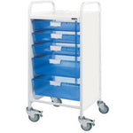 Sunflower Vista 55 Trolley - 3 Single, 2 Double Trays - Blue