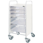 Sunflower Vista 55 Trolley - 3 Single, 2 Double Trays - Clear