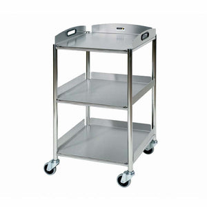 Surgical Trolley, 3 Stainless Steel Trays - 46x52x86cm