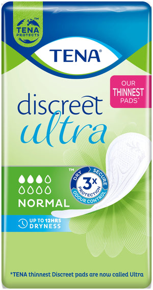 TENA Discreet Ultra Pad Normal - 16 Pack