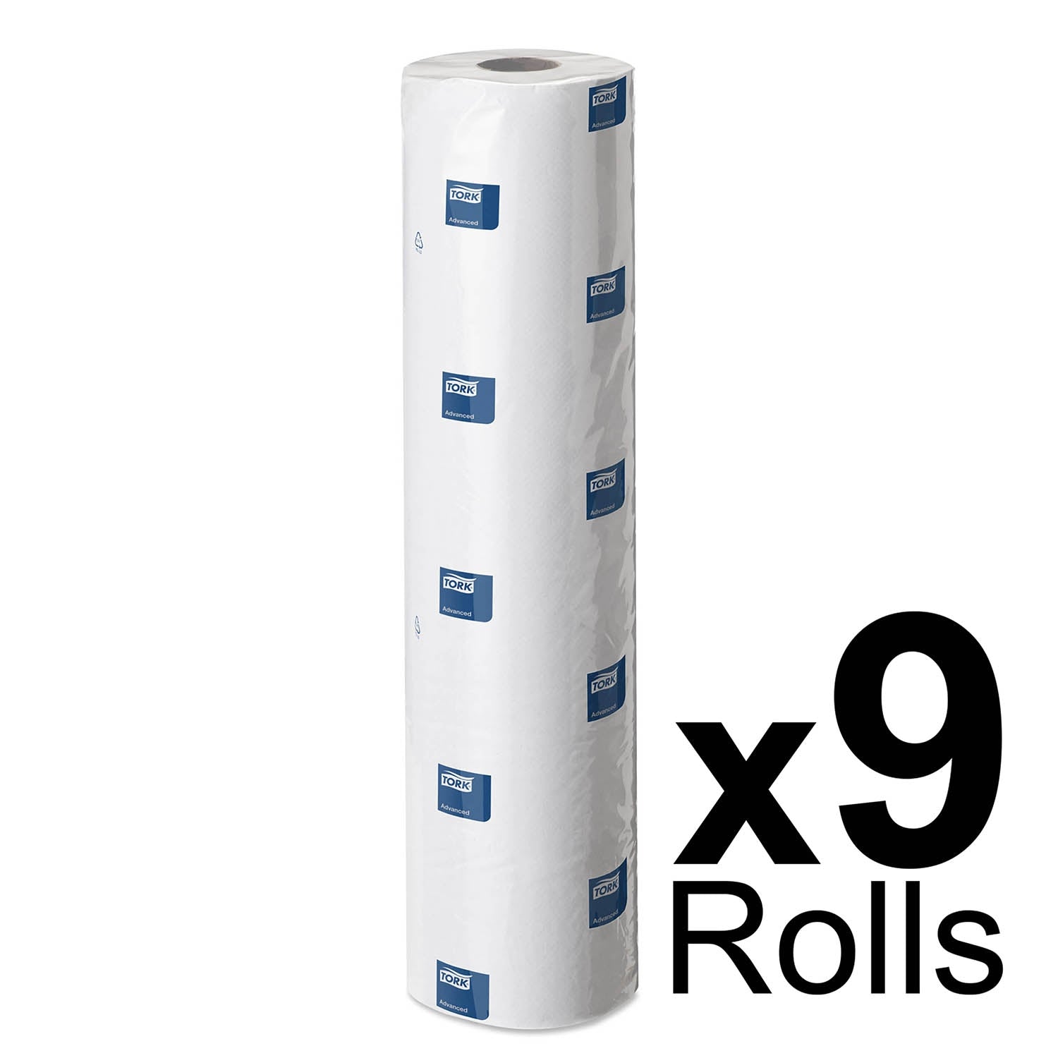 Tork Couch Roll Advanced White 2 Ply - 150250 - Case of 9 Rolls - 48cm/19" x 56m