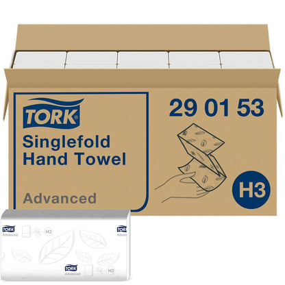 Tork Hand Towels Universal Singlefold - White - 2 Ply - 15 x 300 Sheets