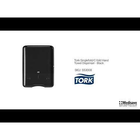 Tork Singlefold/C-fold Hand Towel Dispenser - Black