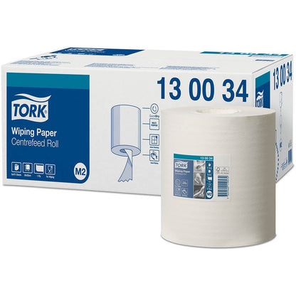 Tork Universal Centrefeed Wiping Paper 1Ply - 130034 - Case of 6 Rolls - 19cm x 165m