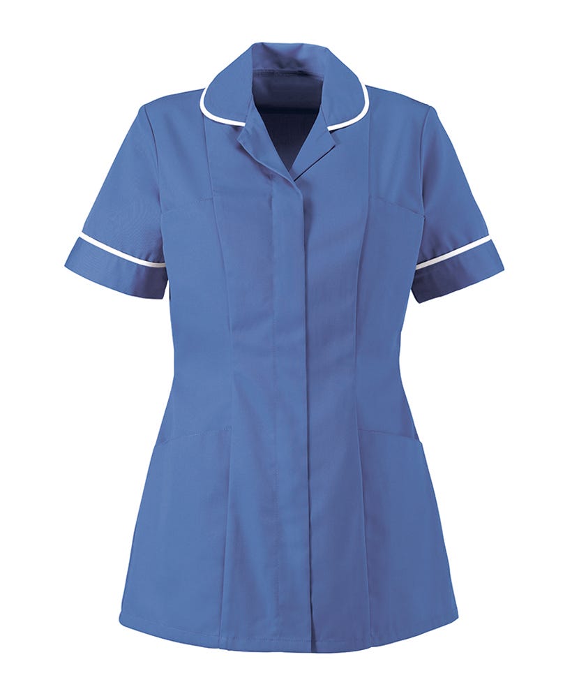 Traditional Nurses Tunic with Contemporary Cut - Metro Blue