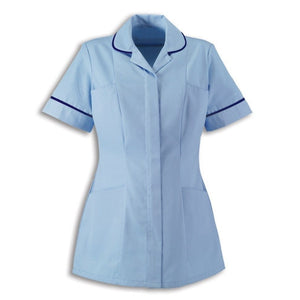 Traditional Nurses Tunic with Contemporary Cut - Pale Blue