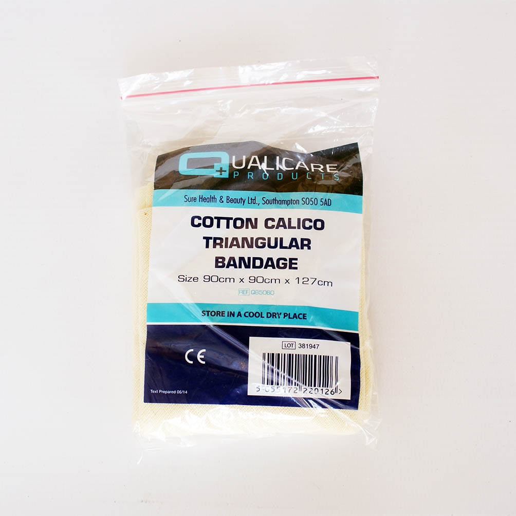 Triangular bandage cotton calico non hemmed