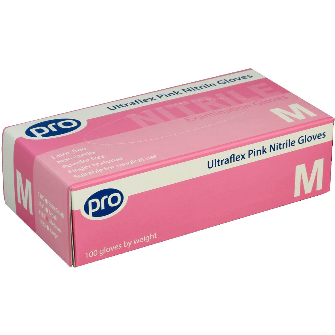 Ultraflex Pink Nitrile Glove Powder Free - Small x 100