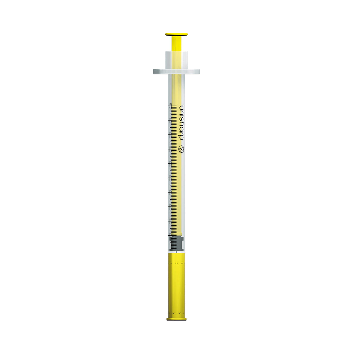 Unisharp 1ml Fixed 29G 0.5" Yellow x 100