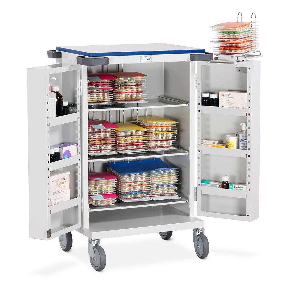 Unit Dosage Trolley - Double Door - Blister Pack - 9 Frames - High Security Bolt Lock