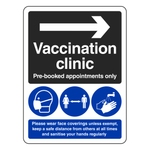 Vaccination Clinic - Arrow Right Sign