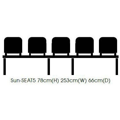 Venus Visitor 5 Seat Module - Anti-bacterial Vinyl