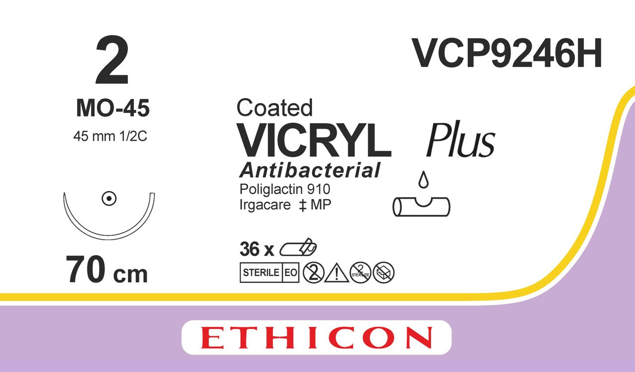 Vicryl Plus Ct Vio 70cm M5 Usp2 S/A Mo-45 - Box of 36