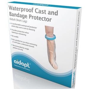 Waterproof Cast and Bandage Protector Adult Short Leg