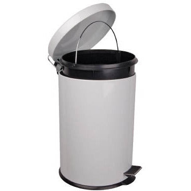 White 20 Litre Pedal Bin - White