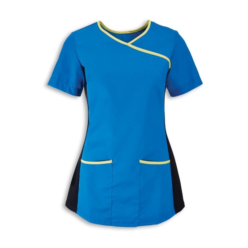 Woman's Stretch Mock-Wrap Scrub Top