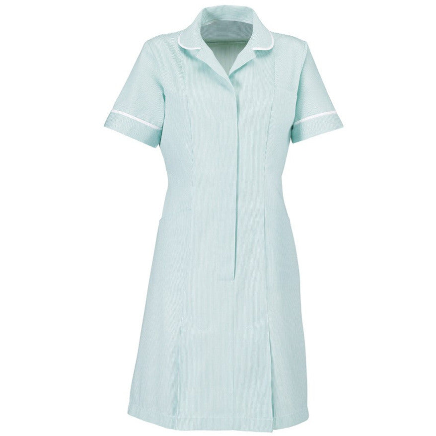 Women's Stripe Nursing Dress with Rounded Collar